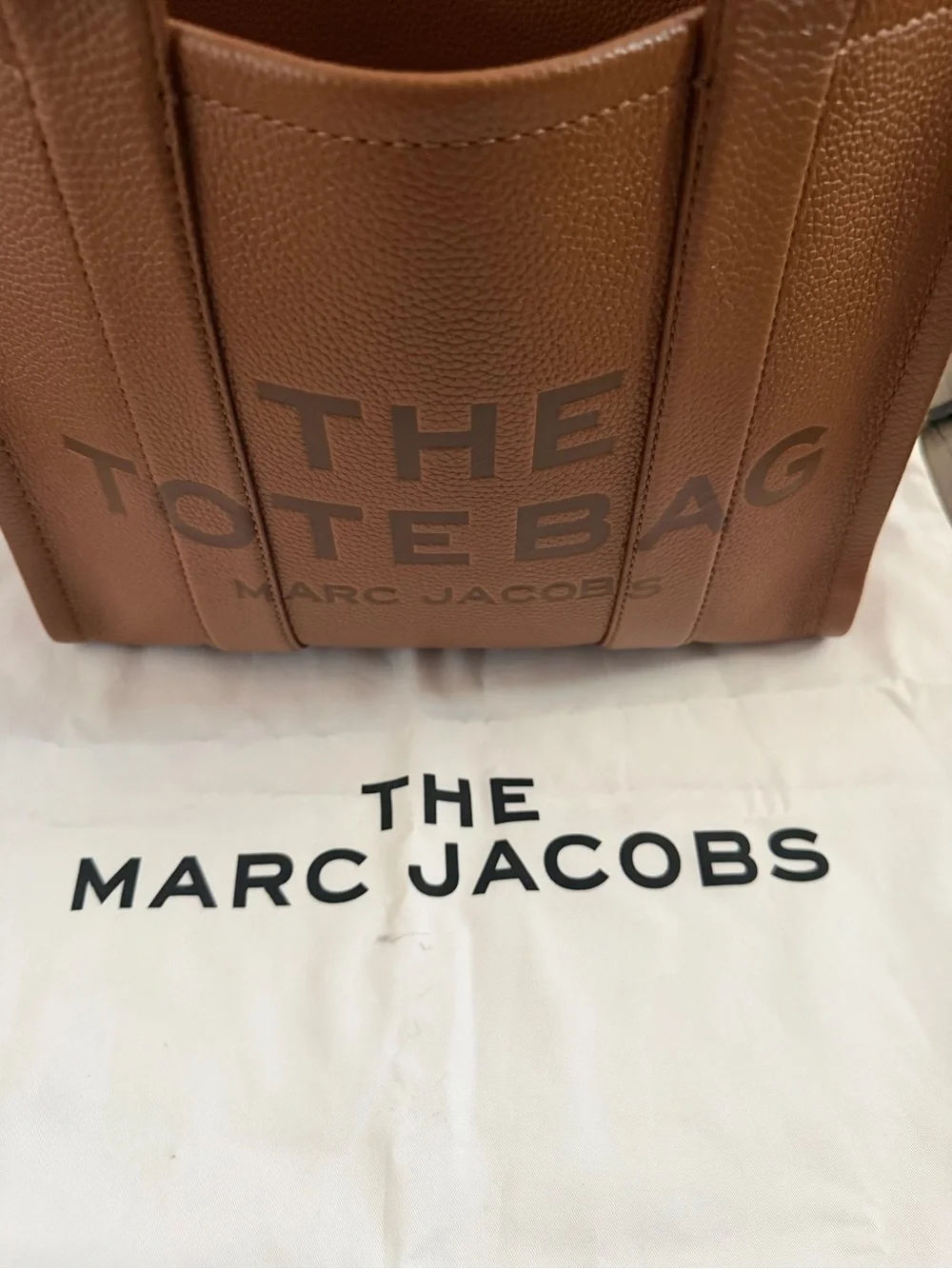 Marc Jacobs Brown Pebbled Leather The Tote Bag